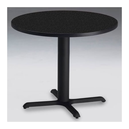 Safco Safco Bistro Series 30 Round Dining Height Restaurant Table W/Black Base, Black CA30RLBTANT